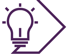 Icon of lighted bulb